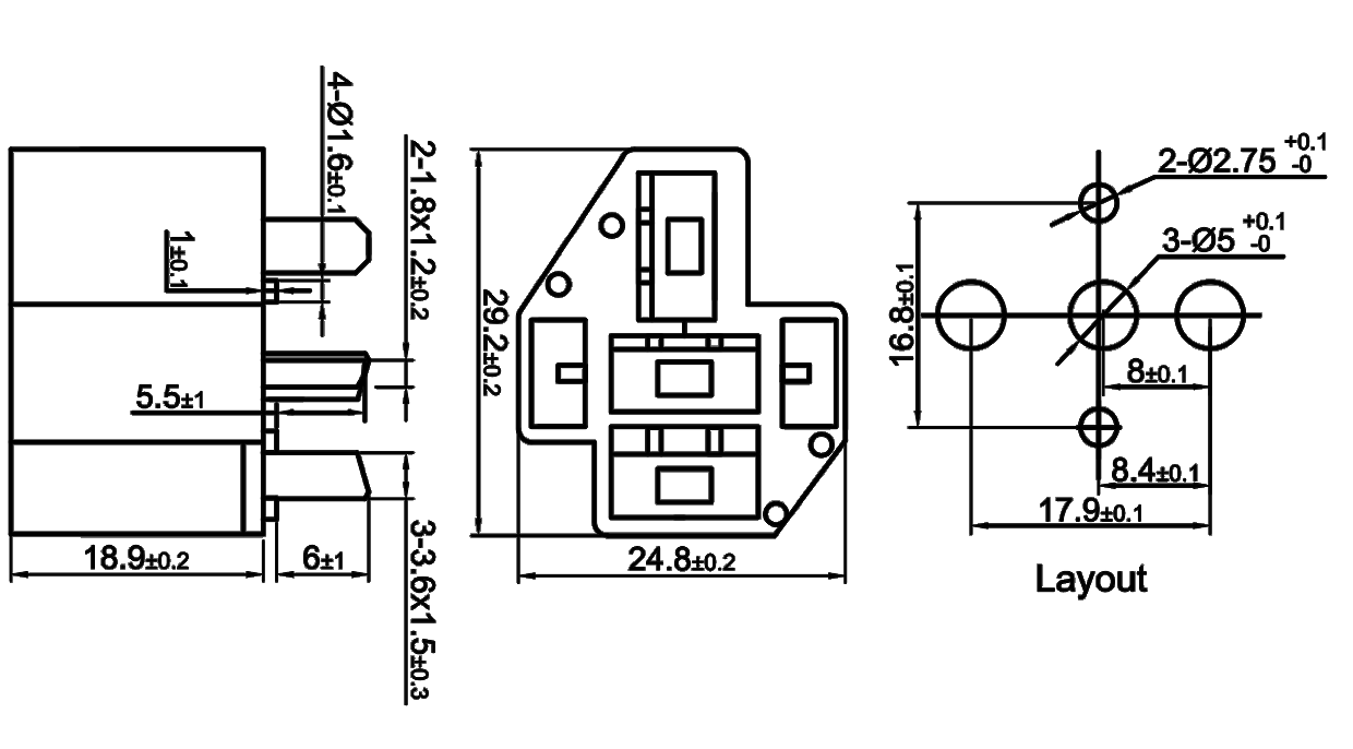 Terminal Structure and Dimensions