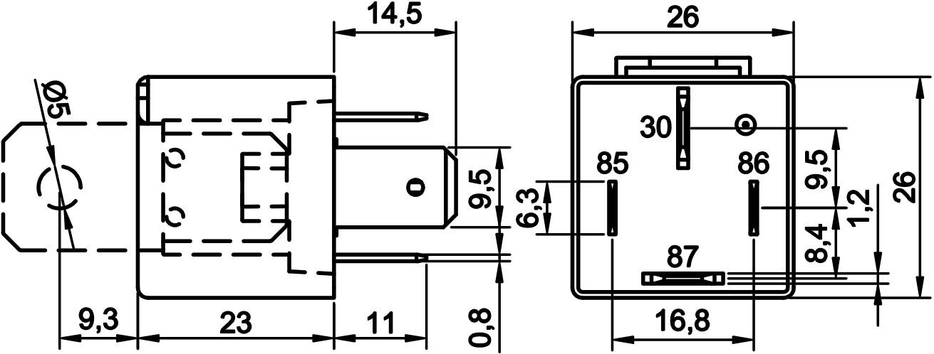 Terminal Structure and Dimensions
